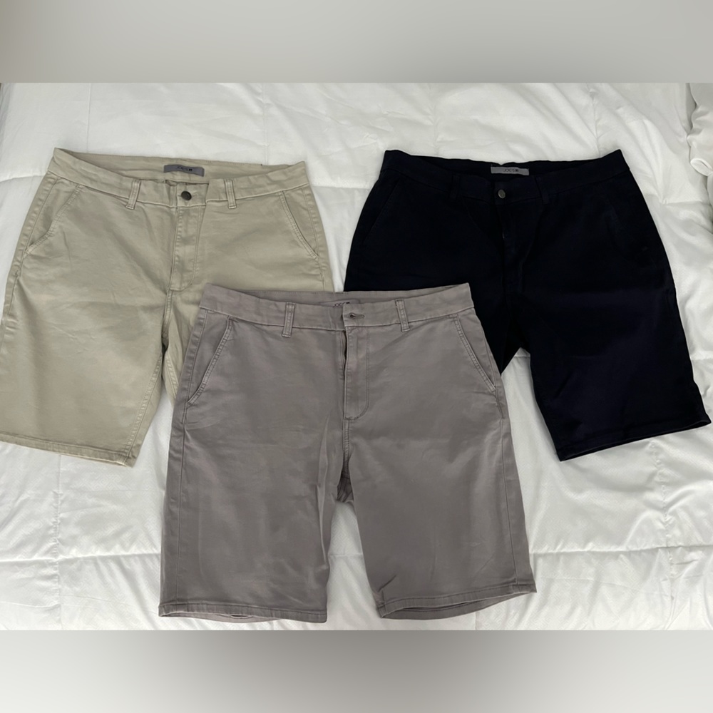 LOT 3 BRAND NEW JOE’S THE SOLID TROUSER SHORTS 34 MEN’S RETAIL: $175